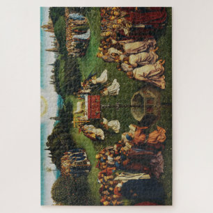 Puzzle Adoración del Cordero Místico de Jan van Eyck Arte
