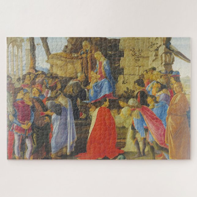 Puzzle Adoración del Magi por Sandro Botticelli 1475 (Horizontal)