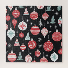 Puzzle Adornos de Navidad Negros