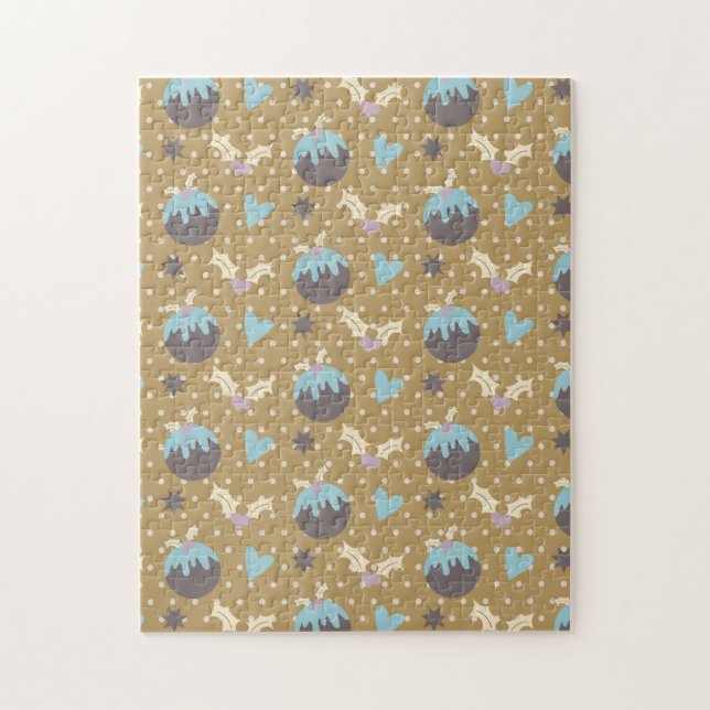 Puzzle Adornos de Navidad y Acebo (Vertical)