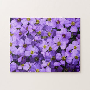 Puzzle Adulto con patrón de flores púrpura natural