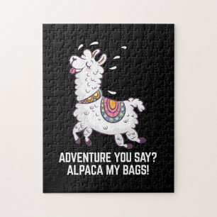 Puzzle Adventure you Say Alpaca My Bags Funny Animal