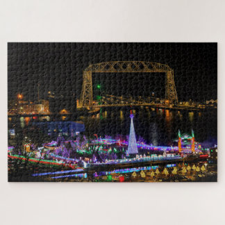 Puzzle Aerial Lift Bridge and Bentleyville Minnesota