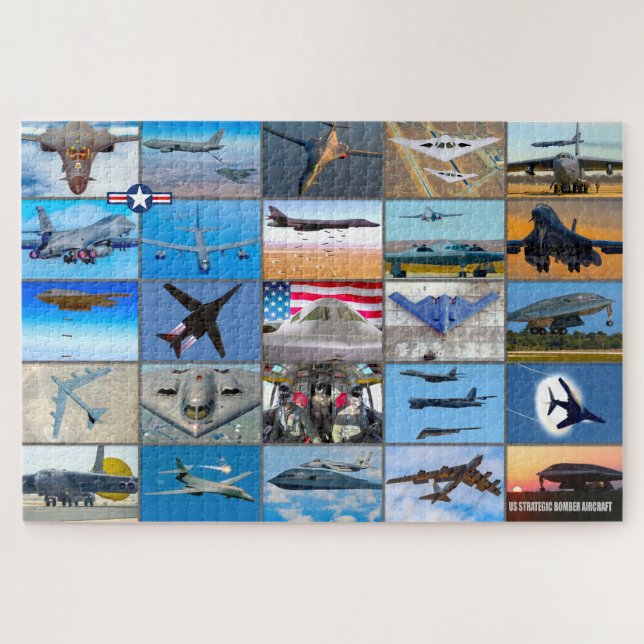PUZZLE AERONAVES ESTRATÉGICAS DE BOMBARDEO DE LOS EE.UU.  (Horizontal)