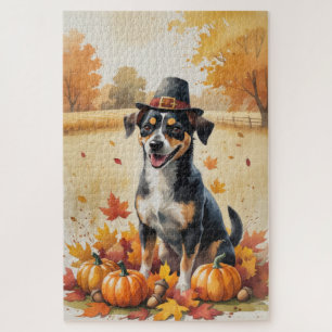 Puzzle Affenpinscher en hojas de otoño arte de Acción de 