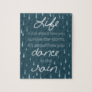 Puzzle Affirmation Dance in the Rain Inspirational Quotes