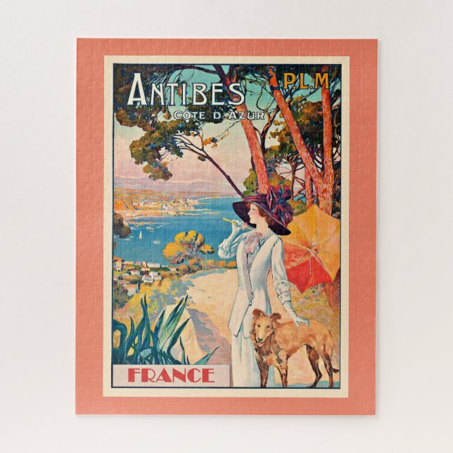 Puzzle Afiche de Antibes France vintage (Vertical)