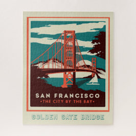 Puzzle Afiche de época del puente Golden Gate San Fran