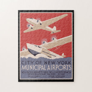 Puzzle Afiche de la Ciudad Vieja de los Aeropuertos Munic