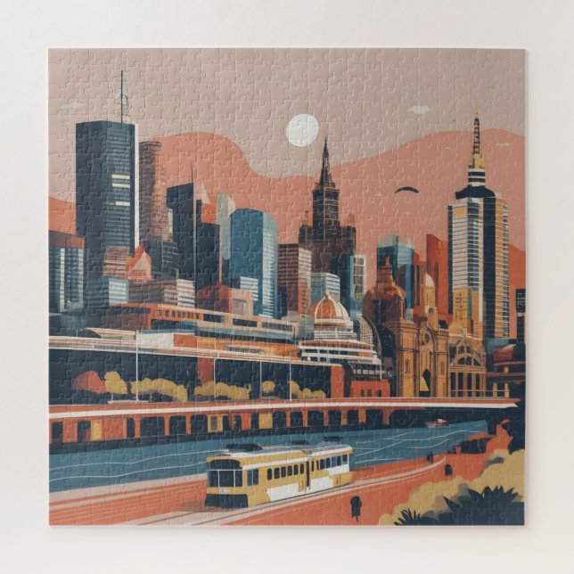 Puzzle Afiche de Melbourne (Vertical)