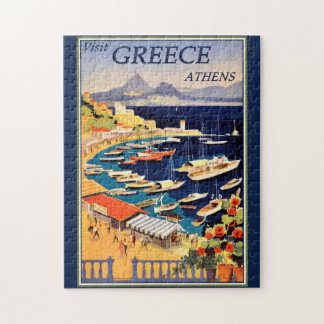 Puzzle Afiche de viaje de Grecia Atenas