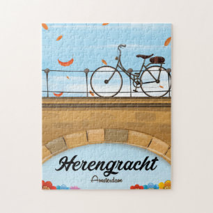 Puzzle Afiche de viaje de Herengracht Canal Amsterdam
