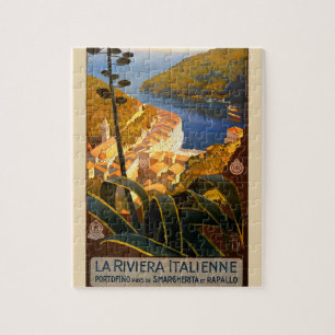 Puzzle Afiche de viaje de la Riviera Italiana Europa Ital