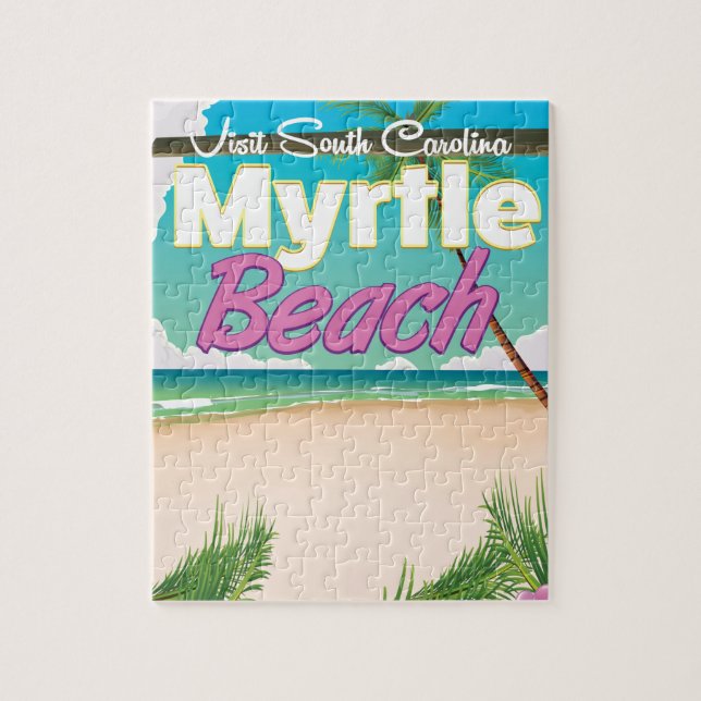 Puzzle Afiche de viaje de Myrtle Beach South Carolina (Vertical)