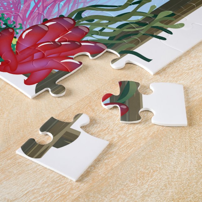 Puzzle Afiche de viaje de Nara Japan Squid (Lado)