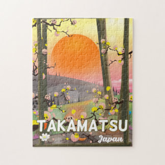 Puzzle Afiche de viaje de Takamatsu japón
