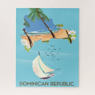 Puzzle Afiche de viaje de yates de República Dominicana