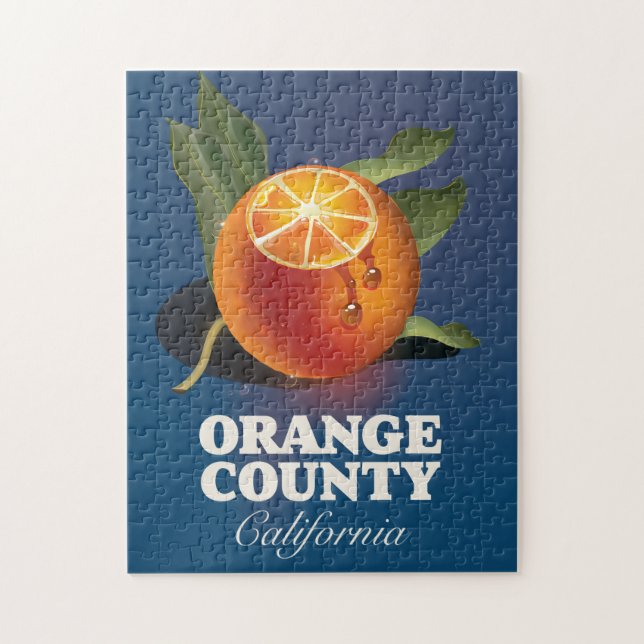 Puzzle Afiche de viaje del condado de naranja en Californ (Vertical)