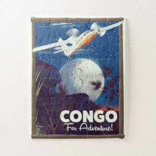 Puzzle Afiche de viaje del Congo For Adventure