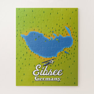 Puzzle Afiche de viaje del Eibsee Alemania.
