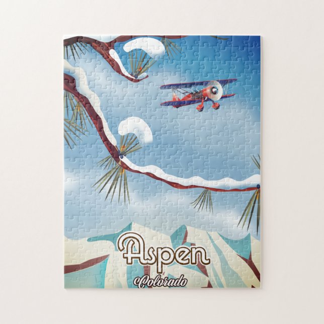 Puzzle Afiche de viaje del estilo de la cosecha del mundo (Vertical)