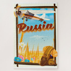 Puzzle Afiche de viaje del personalizado de paisaje agríc