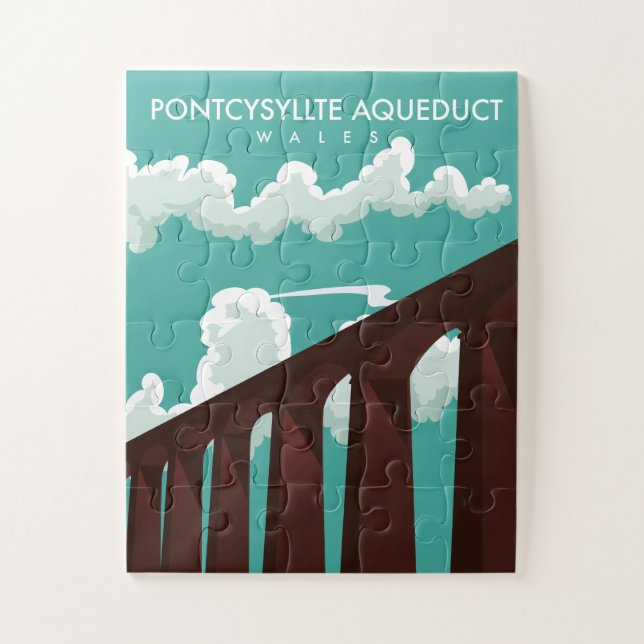 Puzzle Afiche de viaje del Viaducto Leaderfoot Escocia Ji (Vertical)