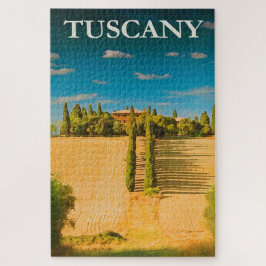 Puzzle Afiche de viaje italiano de la Toscana Italia