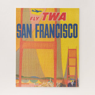 Puzzle Afiche De Viaje Para Volar Dos Veces A San Francis
