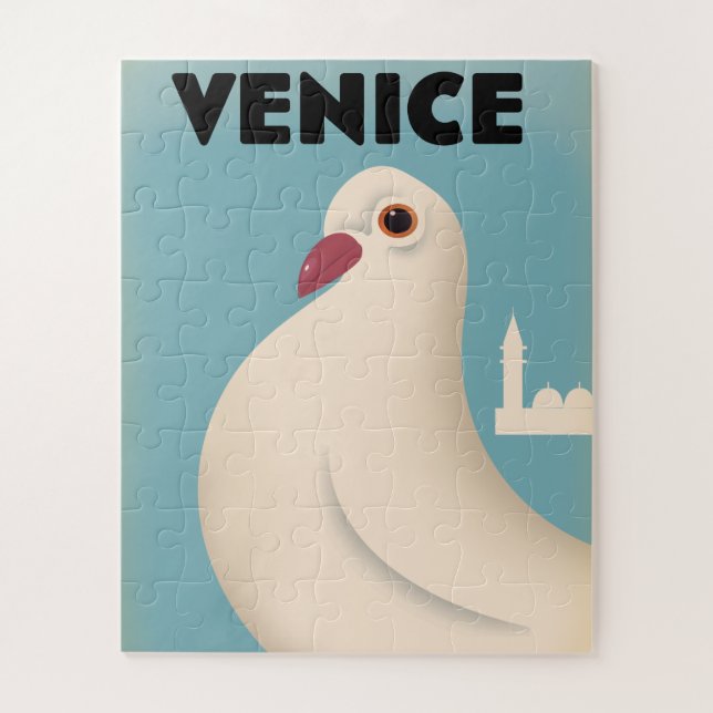 Puzzle Afiche de viajes al estilo veneciano (Vertical)