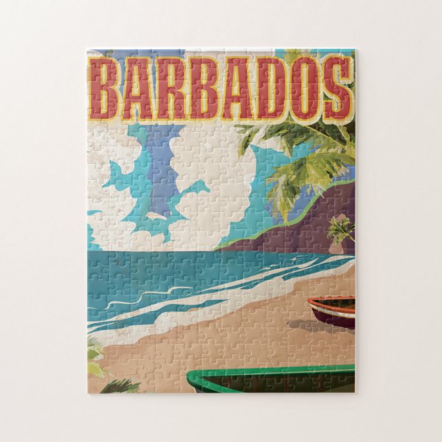 Puzzle Afiche de viajes de Barbados (Vertical)