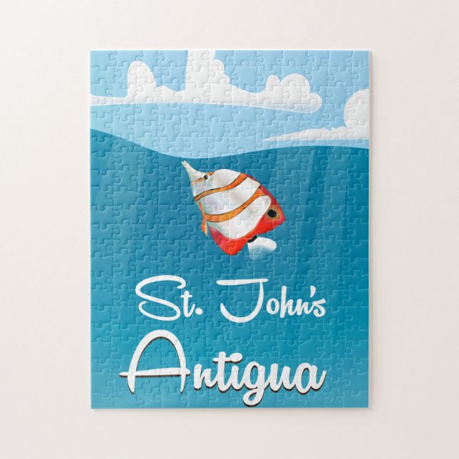 Puzzle Afiche de viajes de St. John, Antigua y Barbuda (Vertical)