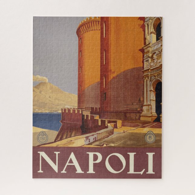 Puzzle Afiche De Viajes Del Vesubio Y La Bahía De Nápoles (Vertical)