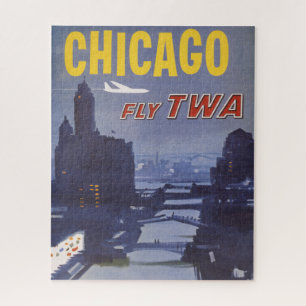 Puzzle Afiche De Viajes Para Vuelos De Trans World Airlin