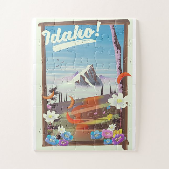 Puzzle Afiche de viajes por el paisaje (Vertical)