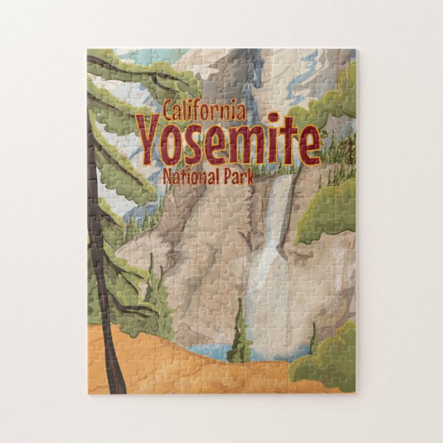 Puzzle Afiche de Yosemite vintage (Vertical)