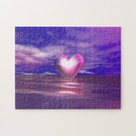 Puzzle Afloat del corazón rosado
