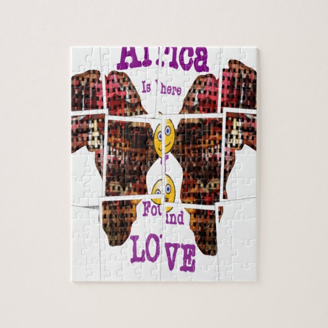 Puzzle África es donde encontré amor (Vertical)