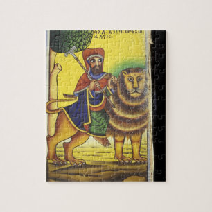 Puzzle África, Etiopía. Obra de arte que representa el Le