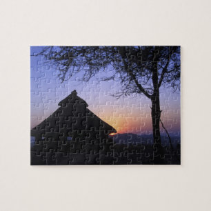 Puzzle África, Etiopía, región del río Omo, Atardecer sob