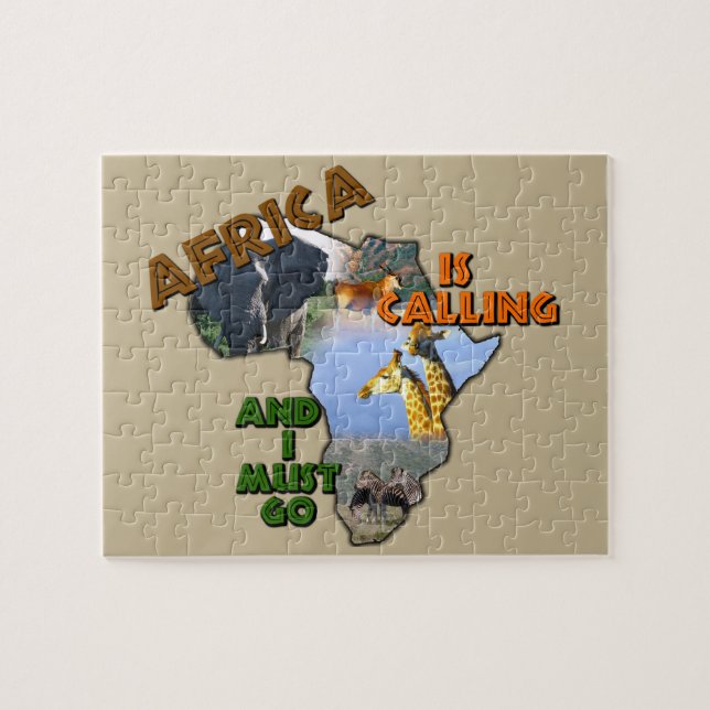 Puzzle África llama a la vida salvaje collage (Horizontal)