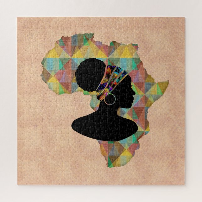 Puzzle África | Mujer africana envuelta en la cabeza (Vertical)