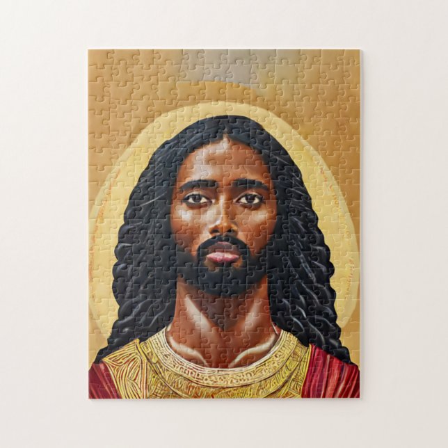 Puzzle África negra Jesucristo Arte Religioso (Vertical)