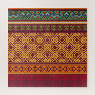 Puzzle África Ornamental elegante: Patrón étnico indio