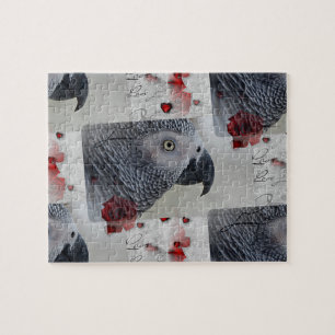 Puzzle African Grey Love Letters