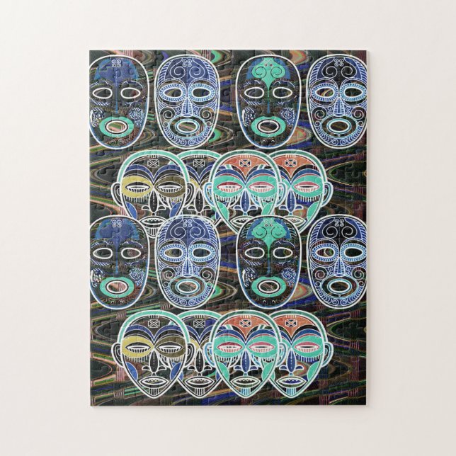 Puzzle African Masks V1 (Vertical)