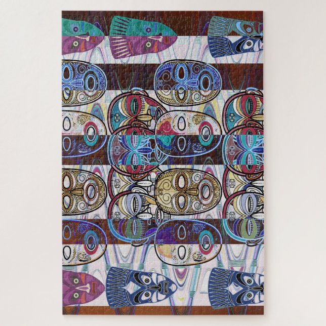 Puzzle African Masks V2 (Vertical)