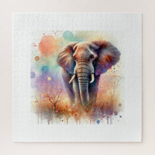 Puzzle African Savanna Elephant 300724AREF132 - Watercolo