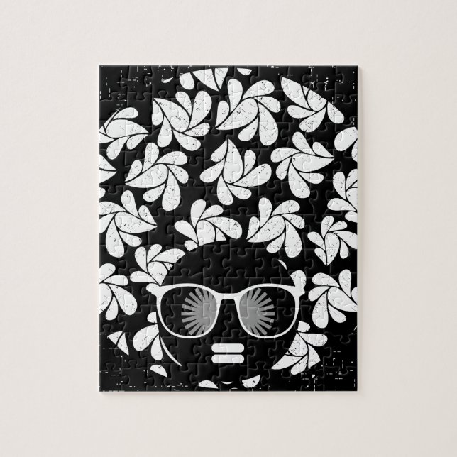 Puzzle Afro Diva Blanco y Negro (Vertical)