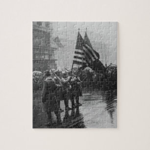 Puzzle Afroamericano de la infantería de los soldados de